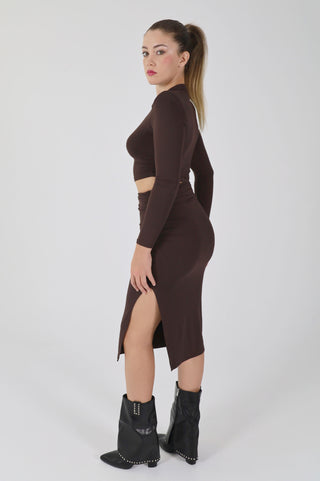 Vestido midi tactel cut out cintura "LAS VEGAS" - StilediBella